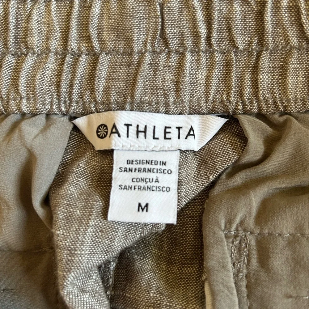 athleta | retreat high rise linen ankle pant - pyrite - Picture 7 of 8